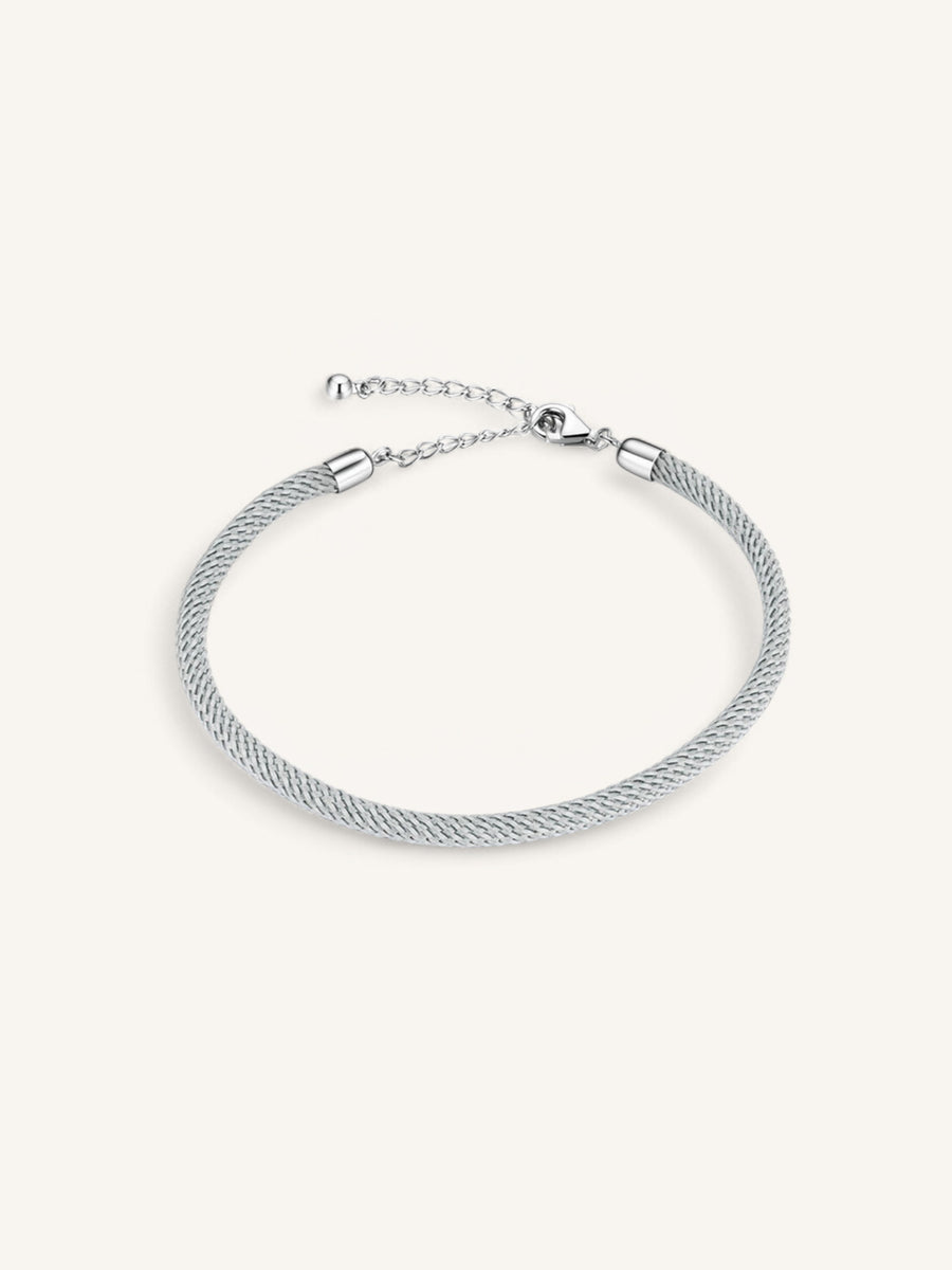 Pulsera cordón gris