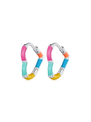 Pendientes corazón de colores