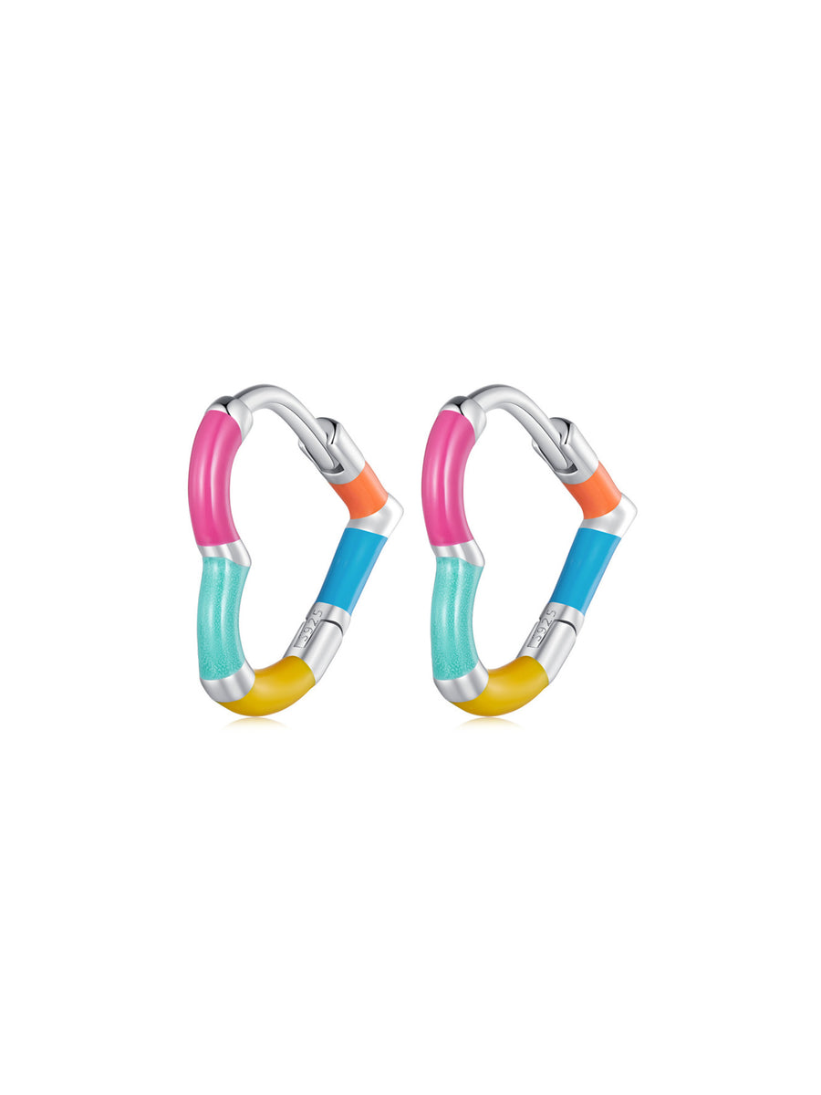 Pendientes corazón de colores