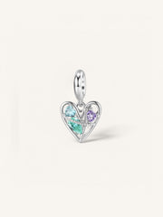 Charm corazon tricolor