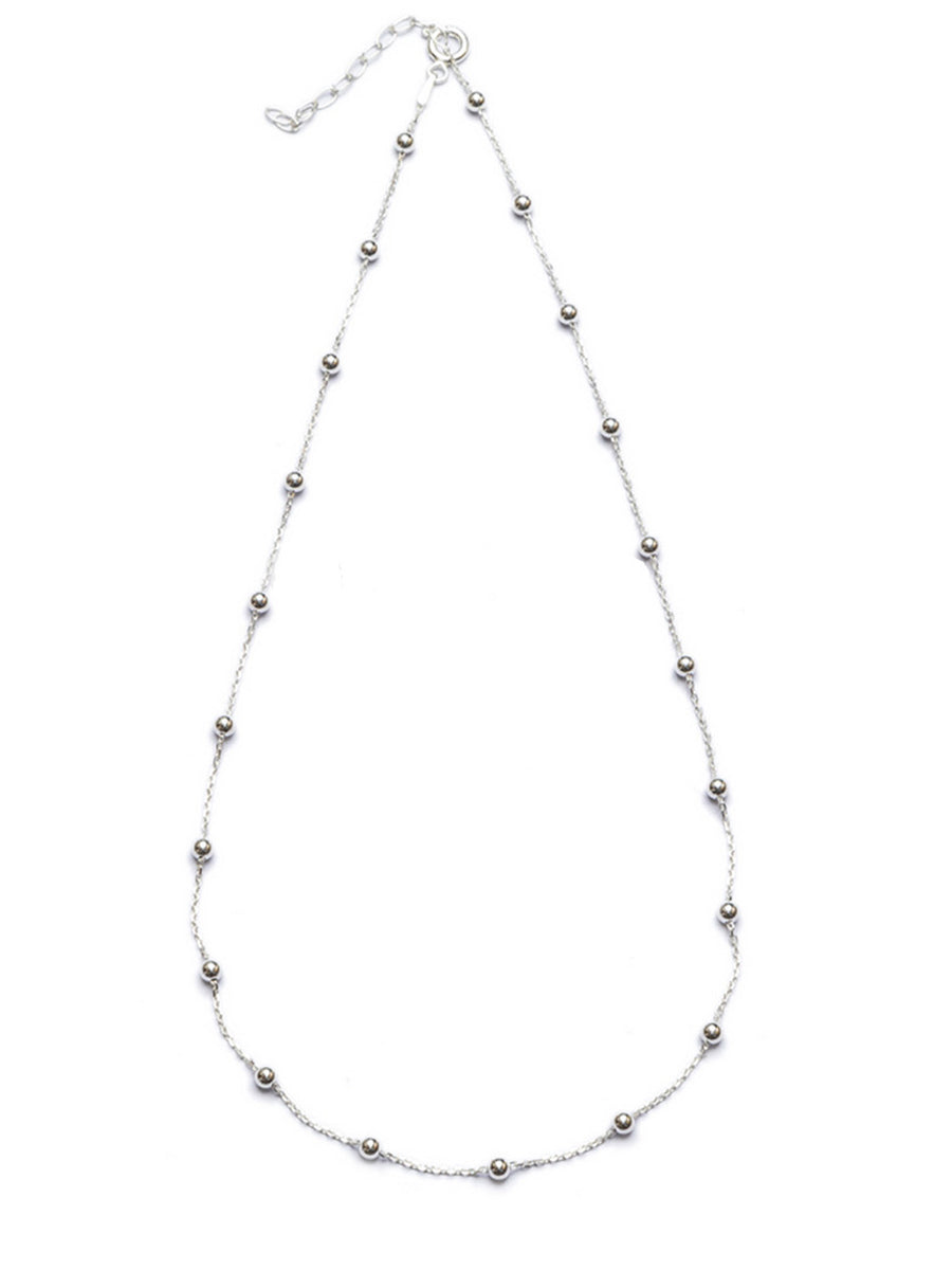 Collar bolitas de plata