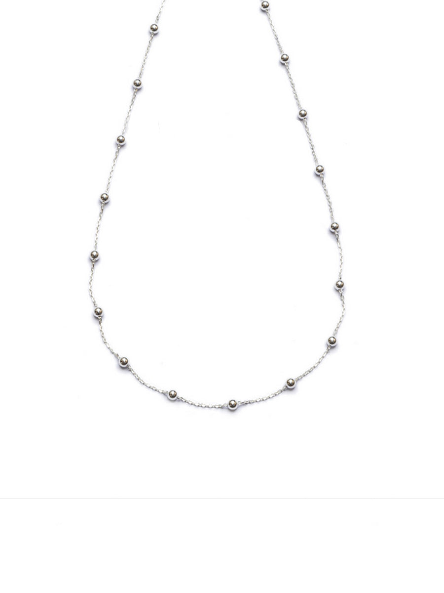 Collar bolitas de plata