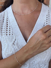 Collar bolitas de plata
