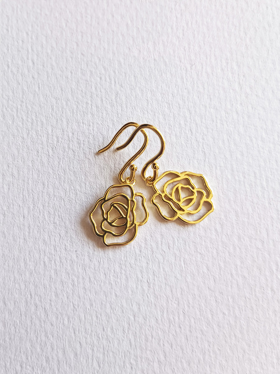 Pendientes rosa eterna