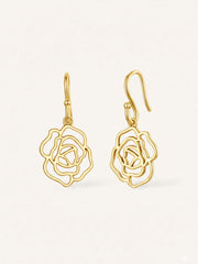 Pendientes rosa eterna