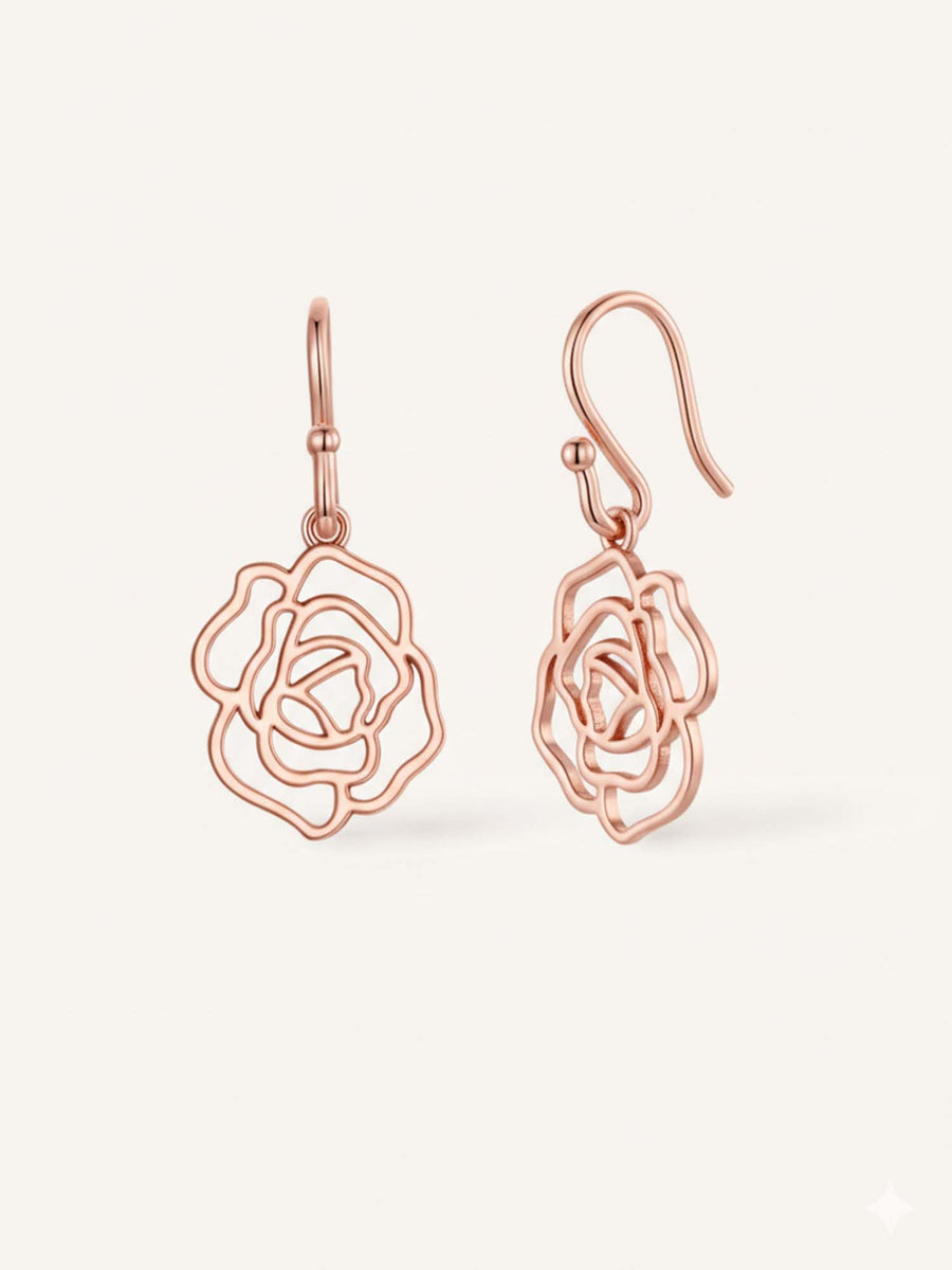 Pendientes rosa eterna