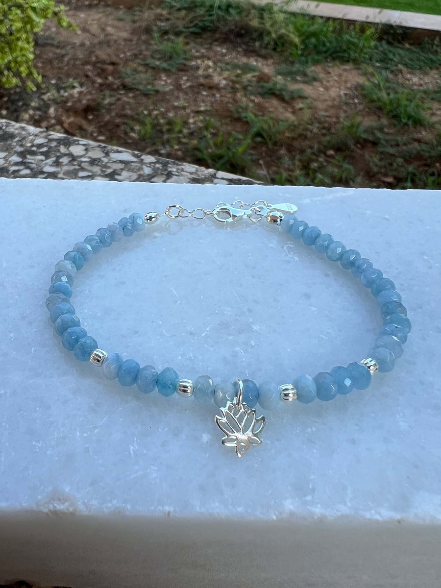 Pulsera Aguamarina Loto