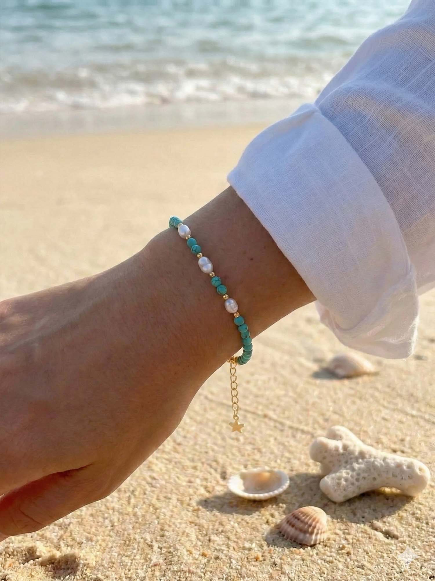 Pulsera Turquesa y Perla