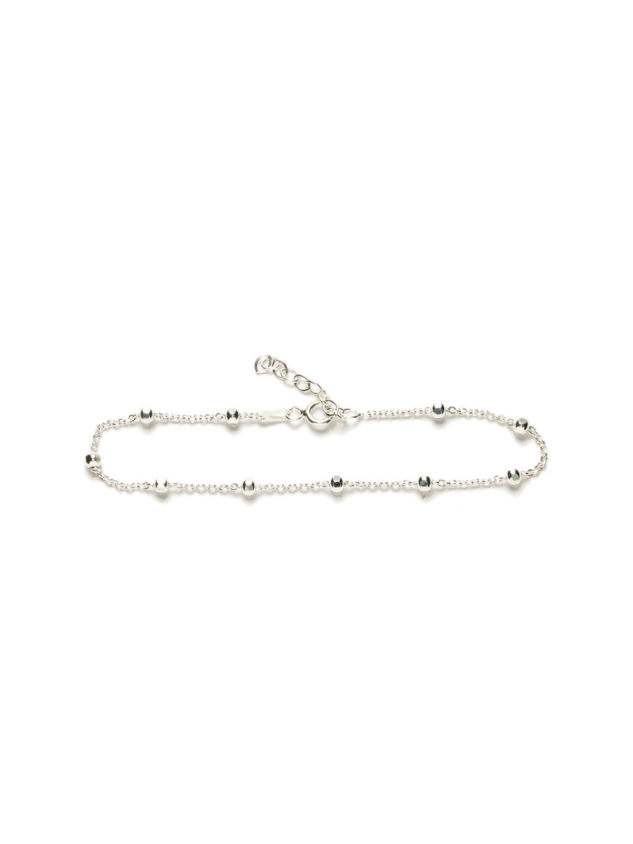 Pulsera bolitas de plata