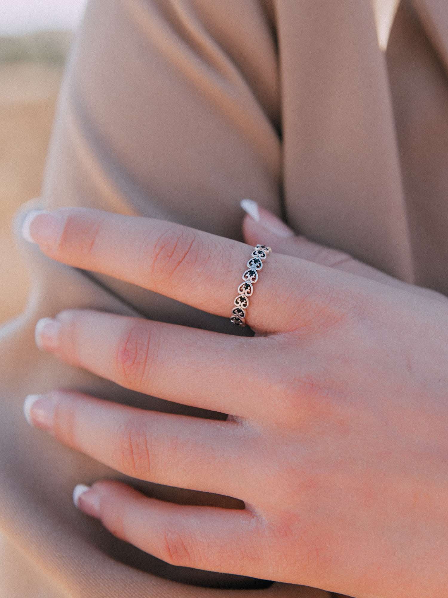 Anillo corazones vintage