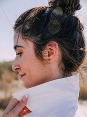 Pendientes aro circonitas negro