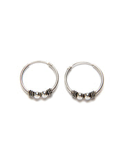 Pendientes bali doble esfera