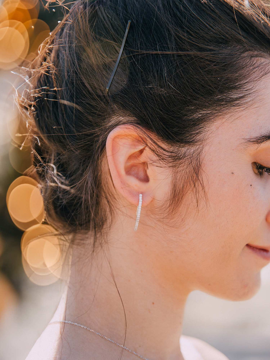 Pendientes tira de circonita