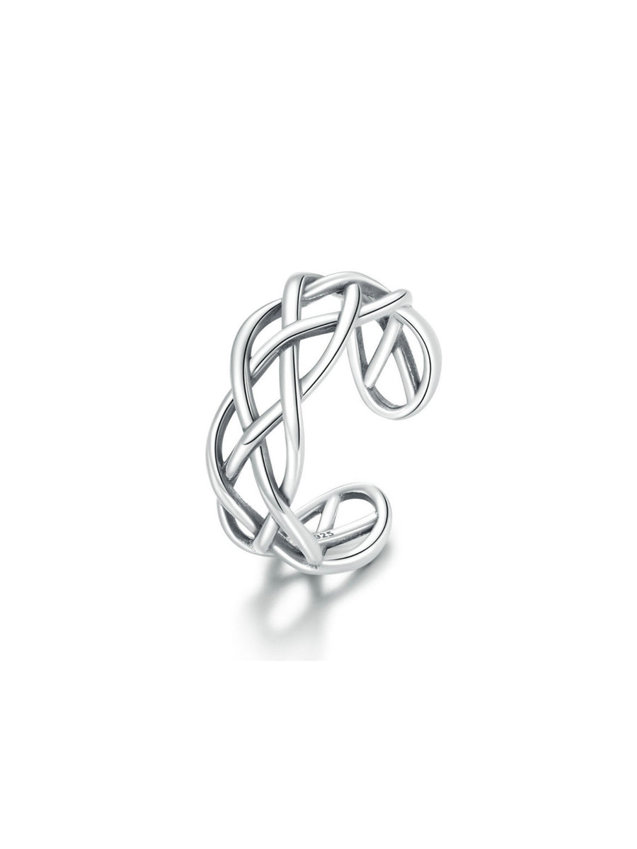 Anillo abierto trenzado