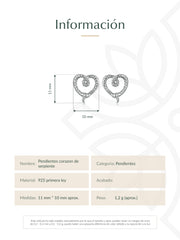 Pendientes corazon de serpiente