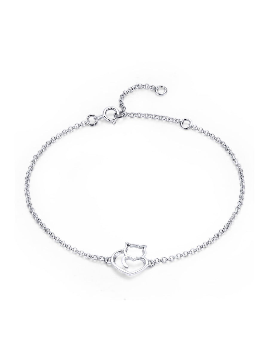 Pulsera gato corazón